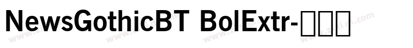 NewsGothicBT BolExtr字体转换